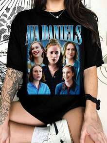 Ava Daniels Bootleg T-Shirt, Hannah Einbinder T-Shirt, Comic Fan Art T-Shirt For TV Fans, Retro Graphic T-Shirt, Ava Daniels Merchandise, Gay Icon T-Shirt - Black - View 1
