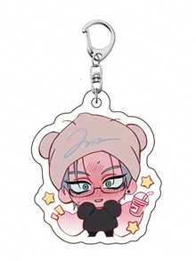 1 Peça Chaveiro de Palco com Formato Assimétrico, Acrílico, Fofo, Presente para Estudante, Mochila, Pingente de Anime Cartoon - Multicolorido - Visão 3