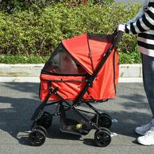 Oxford Red Dog Stroller, 76.5 X 52 X 95 Cm, For Small Dogs And Cats. - 紅色 - 查看 1
