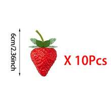 25Pcs Artificial Foam Cherries - Plastic Lemon Slices - Fake Fruits Set,Artificial Lemon Slice Simulation Cherries And Fake Strawberry Perfect For DIY Crafts Decorating Various Holiday Parties,Home Kitchens,Wedding,Office Desk,Vase Decorations - Multicolor - View 13