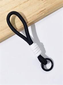 1pc/3pcs/5pcs/10pcs Colorful Handmade Braided Rope Keychain, Backpack Charm, Anti-Loss Key Ring Phone Accessory Polyester Short Rope Pendant Phone Case Key Chain - Colorblock Weaving - View 7