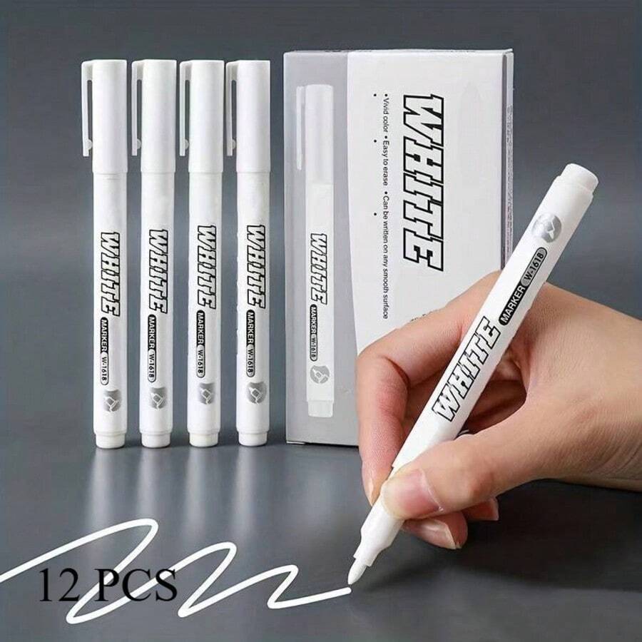 3/6pcs Non-Erasable White Chalk Markers - For Chalkboards, Blackboards, Windows, Glass, Bistros, Signs