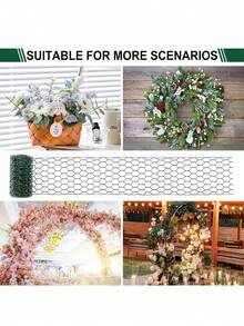 1 Roll Chicken Wire, 4/11.8 Inch Green Mesh, 0.6 Inch Hexagonal Galvanized PVC Coated Wire Fence, Suitable For Crafts, Poultry, Garden - Chicken Shredded Net - View 7