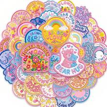 50 hojas de pegatinas transparentes estilo bordado vintage con motivos florales y fauna, para manualidades DIY, scrapbooking, artículos diarios, decoración impermeable - 50 unidades - Ver 1