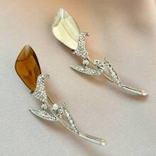 1pc Elegant Zinc Alloy Flower Brooch For Women, Suitable For Spring, Summer, Autumn, Winter Daily Wear - Multicolor - View 2