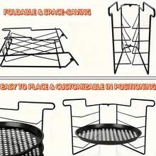 Home Kitchen Pizza Bakeware, 4PCS 11" Non-Stick Perforated Pans With Cooling Rack - Black - View 7