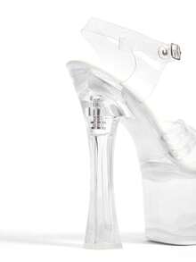 Rollcall Sexy New European And American Fashion Nightclub Racing Model Pole Dancing High Heel Sandals - Clear - View 6