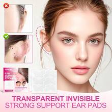 VIANOMI 60pcs Transparent Ear Support Patches, Visual Face Slimming Effect, Photography Party Makeup Accessory, Invisible Ear Shaping Patches, Transparent Self-Adhesive Ear Support Lifting Patches, Facial Contour Modification - Clear - View 7