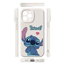 Miniso 迪士尼史迪仔卡通可愛高顏值女生手機殼保護套適用於iphone17/17promax/16/17pro/15/14/16plus/17air/ip13/15pro/12mini/11/15plus防摔防刮兼容apple - 白色 - 查看 3