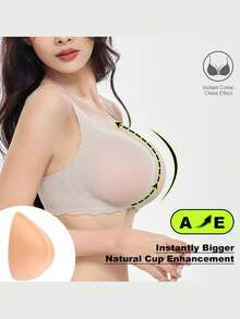 ANGDIE Silicone Breast Shape Prosthesis Suitable For Mastectomy, Prosthesis Aging And Silicone Breast Pads (1 Pair) - Khaki - View 4