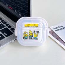 Ốp AirPods Pro Minions Rope Team hoạt hình vui nhộn trong suốt chống sốc có giá đỡ xoay, tương thích AirPods 1/2/3/4 và Pro/Pro 2 thế hệ 2, phù hợp cho AirPods Pro 3 mới, quà tặng tất cho bạn gái - bạc - Xem 4