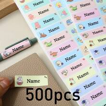 Pegatinas personalizadas, etiquetas de nombre con icono de océano personalizadas, adecuadas para planificador y escritorio, pegatinas personalizadas, juego de calcomanías coloridas, adecuadas para niñas y niños, regalo personalizado - Estilo C - Ver 11