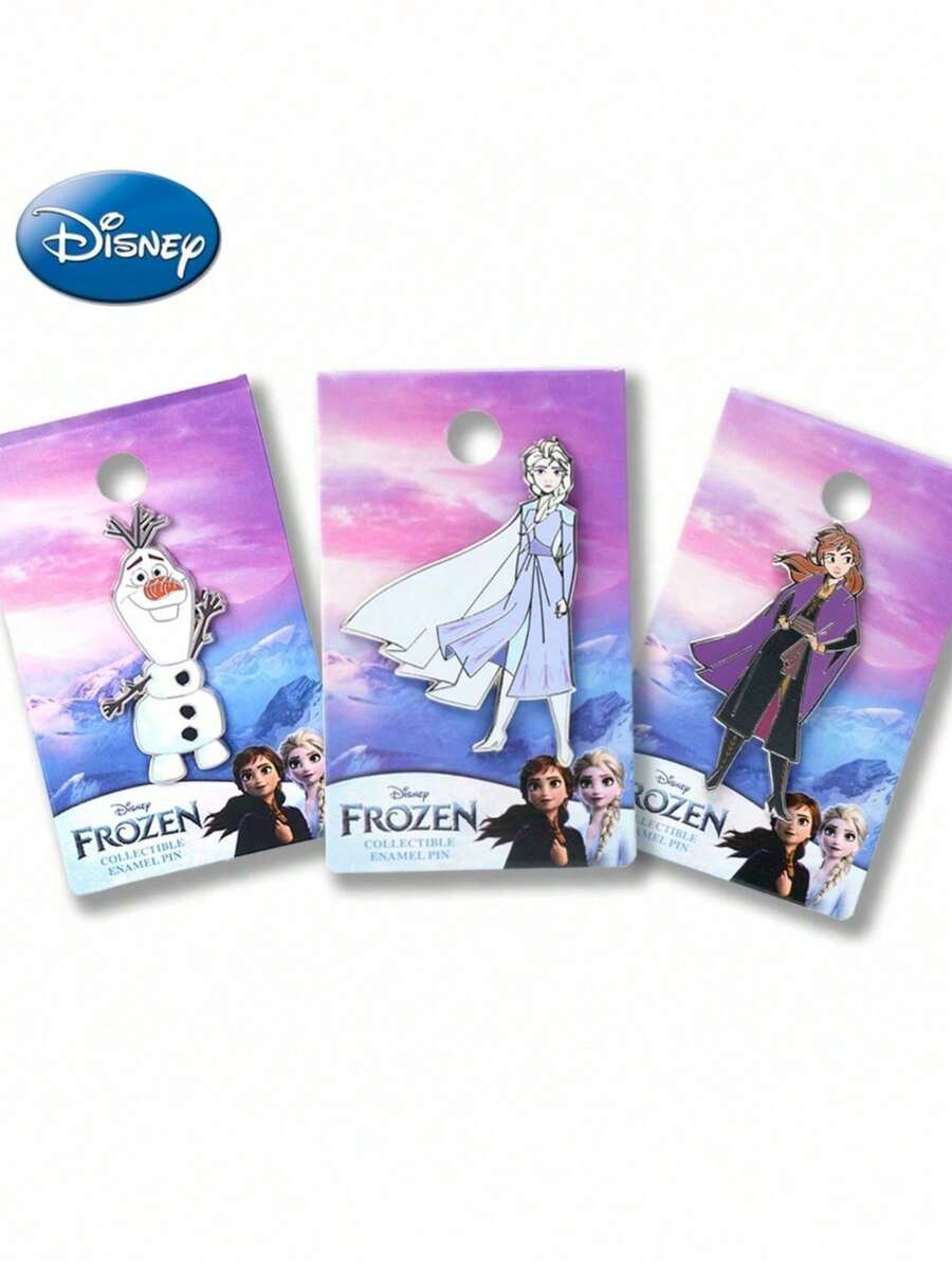 Disney 迪士尼冰雪奇緣 Elsa 正版授權琺瑯優雅公主收藏飾品
