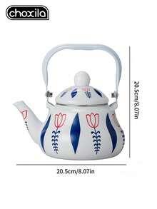 choxila 1pc Multicolor Tulip Leaf Enamel Pot, Multifunctional Teapot, Coffee Pot, Kettle For Home Use, Kitchen Universal Induction Or Gas Stove Direct Fire Heating Enamel Teapot, Home Tabletop Decor Teapot, Holiday Gift Teapot - Tulip Enamel Teapot - View 11