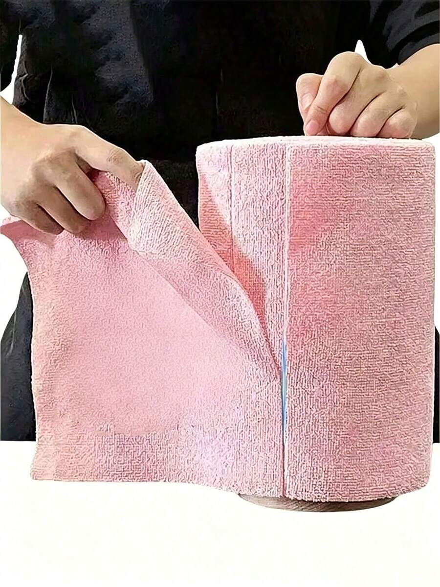 20/50 Rolls Reusable Super Absorbent Anti-Scratch Microfiber Cleaning Cloths Roll With Holes, Washable, Multi-Purpose Cleaning Towels For Home, Kitchen, Dining, Car Detailing