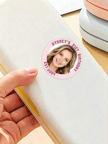 54/108/540 Custom Birthday Stickers, Personalized Labels, Customizable Thank-You Stickers, Customizable Text And Photo/Image Stickers, Multi-Purpose Stickers, Birthday Gifts, Logo Stickers, Suitable For Envelopes, Gift Boxes, Office Supplies, Etc. - Style a - View 3