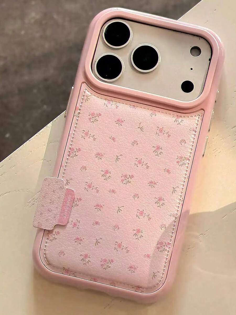 皮革粉色蝴蝶結 Ins 風 17 Pro Max 手機殼 15 New 17 Pro 女款 13 創意全包覆防震 16 Pro 超美 17 保護殼 - 粉色 - 查看 1