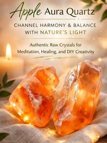 QYDCX Natural Gemstone Apple Glow Crystal Raw Stone And Healing Stones, Suitable For Meditation And DIY Raw Stones And Crystals - Green - View 5