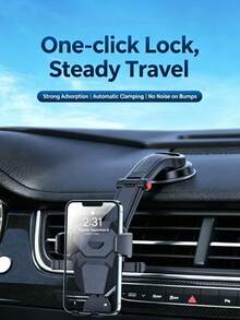 1PC Premium Car Phone Holder, Suction Cup Multifunctional Dashboard & Center Console Navigation Phone Mount - Dashboard Phone Holder - View 1