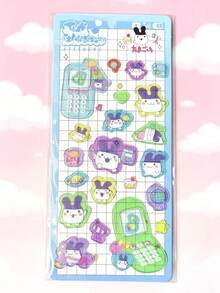 Cute Cartoon Character Stickers, Kawaii Phone Shape Puffy Stickers For Journaling Scrapbooking, Decorative Waterproof Stickers For Kids Girls Crafts Notebook Album Decoration - Multiple Colors (style/packaging Random) - View 9