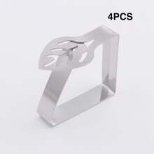 16pcs Stainless Steel Tablecloth Clips, Decorative Tablecloth Fixing Clips, Suitable For Outdoor Picnic, Camping, Party, Kitchen Accessories, Christmas Home Decor, Tablecloth, Christmas Dining Table Decoration, Wedding Decoration - Primary Color - View 13