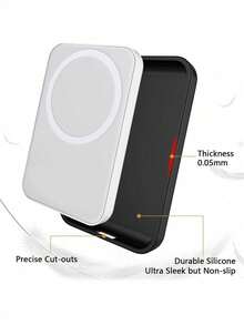 1pc Apple Magnetic Suction Protective Case. (Excluding Charger) Made Of Soft TPU Material, It Has Shockproof And Anti Drop Functions. You Can Also Stick Your Favorite Sticker Pattern On The Protective Shell - Multicolor - View 3
