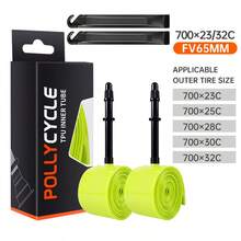 Pollycycle 2入公路車自行車內胎 700C 700x23/25/28/30/32C 超輕量耐穿刺山地車 TPU 內胎 法式氣嘴 45/65/85mm - 彩色 - 查看 12
