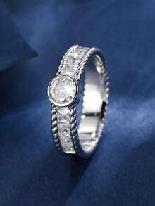 1 pieza Anillo estilo reloj con bisel de cuerda trenzada vintage y elegante para mujeres, accesorio premium minimalista para atuendo diario - anillo - Ver 14