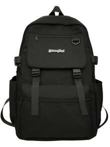 Mochila casual negra para hombres, mochila ligera resistente al agua de tela Oxford, mochila funcional con múltiples bolsillos para la escuela & uso diario - Multicolor - Ver 14