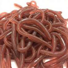 5pcs/Set Realistic Rubber Worms, Lifelike Fake Worms For Pranks, Party Favors, Halloween Props, Suitable For Teens And Adults 14+ Years Old - A - View 2