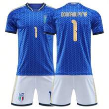 World Cup Italy 18 Barella Jersey Home Shirt Football Team Uniform For Adults - 2627 Italy Home Team No. 1 - View 2