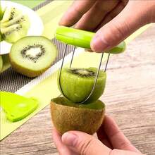2pcs/1pc Stainless Steel Kiwi Fruit Peeler, Easy Grip, This Outdoor Portable Stainless Steel Green Peeler Is A Multifunctional Fruit Peeling And Pitting Tool, Easy To Carry Kitchen Utensil, Manual ABS Material Peeler, No Power Needed Kitchen Tool, Suitable For Outdoor Cooking, Perfect For Home And Outdoor Picnic Use, Ideal Kitchen Gadget - Multicolor - View 2