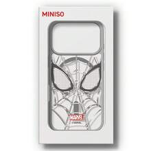 Miniso Marvel Avengers 蜘蛛人個性化蜘蛛網 MagSafe 磁吸充電手機殼，適用 iPhone 17/17 Pro Max/16/17 Pro/15/14/16 Plus/17 Air/13/15 Pro/12/15 Plus，男款防摔保護殼，相容 Apple - 灰色 - 查看 5