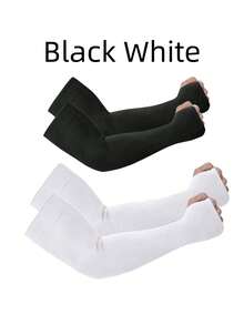 3/2/1 2 Packs Neutral Arm Warmers, Unisex Sports Sleeves With UV Sun Protection, Hand Coverage & Support, Suitable For Running, Fishing, - Multicolor - View 3