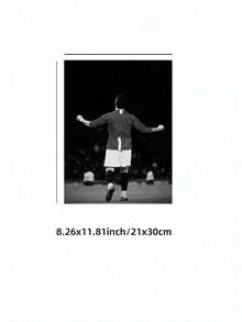 1pc Frameless Handsome Football Star Black White Chic Athlete Wall Art Poster Print For Bedroom Living Room Dorm Party Gift, Room Decor, Prints For Wall - Athlete - View 15