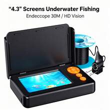 Outdoor Fishing Detector 1080P Pond Sounder 4.3-Inch Underwater Fish Endoscope With 30M Detection Cable Built In 5000mAh Battery Supports TYPE-C Charging With 8 LED Detection Lights Adjustable Brightness Suitable For Outdoor Fishing - Black - View 1