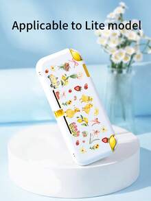 Fresh Elements, Little Yellow Duck, Floral Fruit Pattern Switch/Switch 2nd Gen Protective Case/Transparent Glitter Protective Shell, Compatible With New Switch 2 (2025)/Switch NS/Switch OLED/Lite, Compatible With Switch Game Console Accessories, Full Set, Storage Bag, Card Slot Base Case, Game Card Storage Box, Switch Protective Case, Best Gift Compatible With Switch Players - Multicolor - View 14
