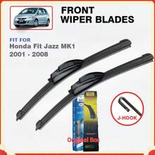 Fit Jazz MK1 GE 2001-2008, 2002 2003 2004 2005 2006 2007 前擋風玻璃雨刷膠條替換片，J型鉤式 - T0021+0014 - 查看 8