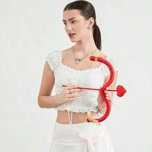 2/3pcs Valentine's Day Masquerade Party/Cosplay Costume Wedding Party Props/Angel Wings/Goddess Bow And Arrow Combo Set - Multicolor - View 3