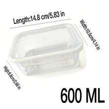Transparent Hinged PP Plastic Food Storage Container With Lid. Multipurpose Food Preservation Box, Suitable For Preserving Fruits, Vegetables, Tomatoes, Etc. Reusable, Microwave, Refrigerator And Dishwasher . Ideal For Carrying Food And Storing Leftovers. - Multiple Sizes With Lid - View 12
