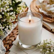 12pcs 7oz Glass Candle Jars With Bamboo Lids Wick Kits Thick Clear Wide Mouth Containers For Candle Making - Clear - View 7