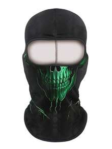 1pc Unisex Autumn/Winter Elastic Sweat-Absorbing Motorcycle Riding Hood Printed Face Mask Outdoor Casual Neck Gaiter For Hiking, Motorcycle Riding, Daily Outings, Parties And Cosplay - Q - View 15