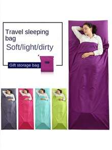 Lightweight 210cm Sleeping Bag, Portable Multi-Person Sleeping Bag, Bed Sheet For Camping, Hotel And Travel - Multicolor - View 3