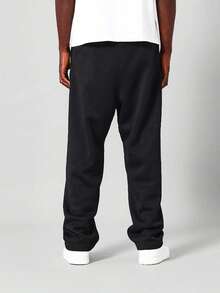 Men's Sweatpants, Soft Fleece Fabric, Thick, Warm, Cozy, For Winter And Cold Weather, Ideal For Sports, Running, And Walking. - Black - View 2