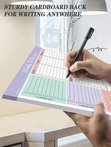 24pcs Weekly Planner Notepad (8.5"X11") With Motivational Design, Goal Setting, Recipes, Productivity, Time Management, Work & Home, Back To School Supplies, Office Essentials - Multicolor - View 2