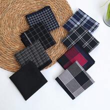 3pcs/1set Men's Handkerchiefs - Elegant Plaid Design, Soft, Absorbent And Breathable, Suitable For Weddings, Outdoor And Formal Occasions - Multiple Colors Available, Father's Day Gift, Unisex - Multicolor - View 9