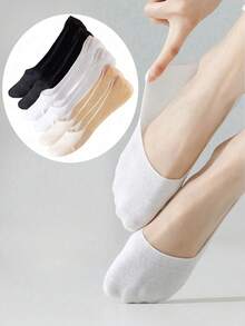 6 Pairs Women's Low Socks, Absorbent And Breathable Cotton, Anti-Odor, Suitable For Spring-Summer Footwear - Multicolor - View 1