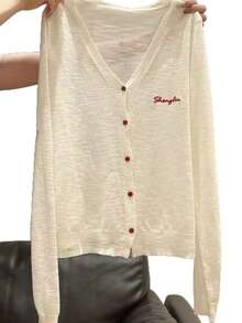 Women Lightweight Cardigans - White - View 6