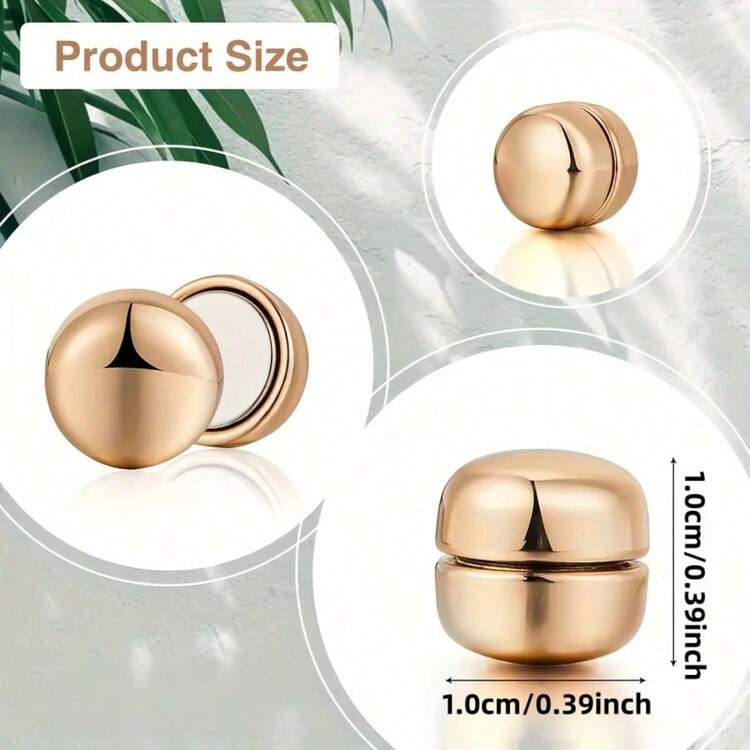 1对/2对/4对/8对/12对装优质磁扣头巾，多功能头巾磁扣，选择您喜欢的款式搭配服装 - 彩色 - 查看 3