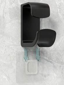 1/2pcs Wall-Mount Plastic Hooks For Washbasin – Easy Install No-Punch Bathroom Basin Holder, Punch-Free Bathroom Bathtub Rack Multi-Functional Bath Tub Hanging Storage Organizer - Multicolor - View 7